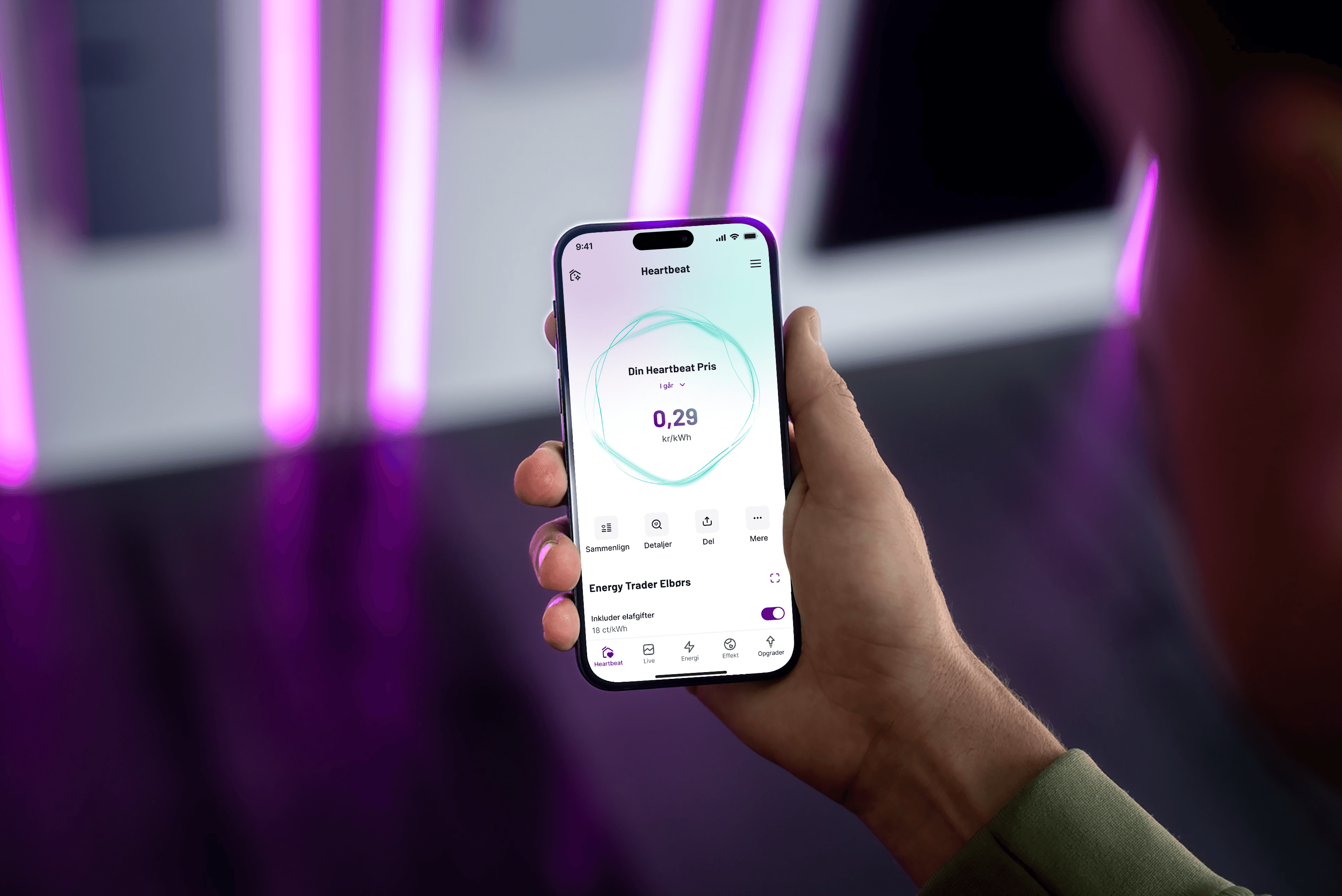 Intelligent energistyring med heartbeat